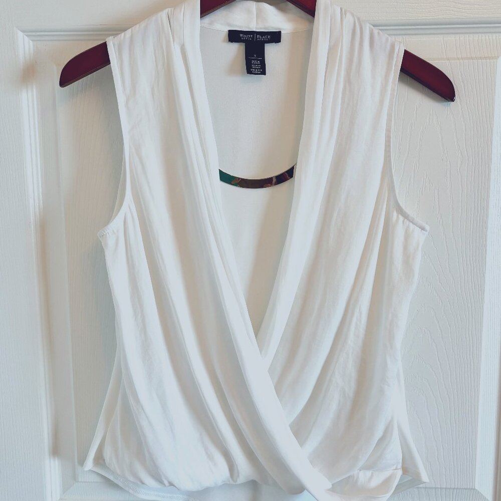 WHBM Sleeveless Overlay Blouse